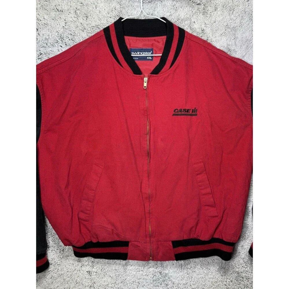 Vintage Case IH International Harvester Bomber Jacket‎ Sz XXL USA Made Swingster